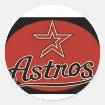 Astros Round Sticker