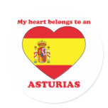 Asturias Round Stickers