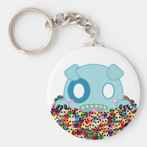 Asyl the Dog - Sugar Skulls Key Chains