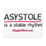 Asystole Medical Humour Postcard