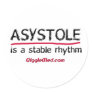 Asystole Medical Humour Stickers