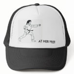 AT HER FEET hats