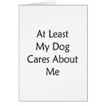 At Least My Dog Cares About Me Greeting Cards