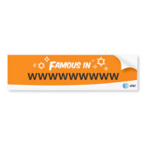 AT&T famous in sticker Bumper Stickers