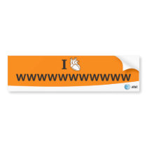 AT&T i heart sticker Bumper Stickers
