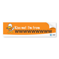 AT&T kiss me sticker Bumper Stickers