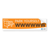 AT&T park yourself sticker Bumper Stickers