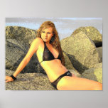 At the beach posters