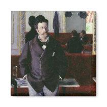 At the Cafe, Rouen, 1880 Refrigerator Magnet