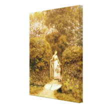 At the Cottage Gate Gallery Wrap Canvas