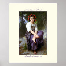 At the Edge of the Brook (1875) Vintage Art Poster
