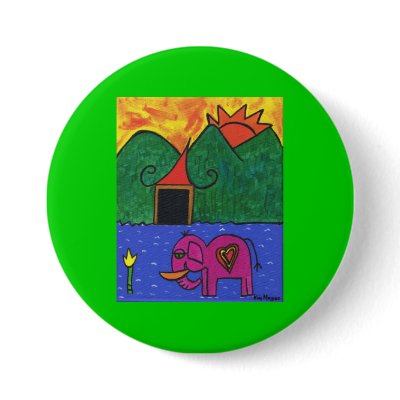 at the end of the day Large Button by Kianmaartgallery