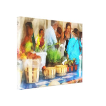 At the Farmer's Market Gallery Wrapped Canvas