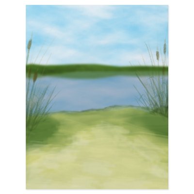 at the lake pretty landscape design flyers by secret_corner