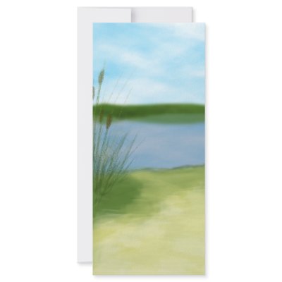 at the lake pretty landscape design customized rack card by secret_corner