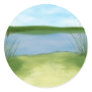 at the lake pretty landscape design sticker