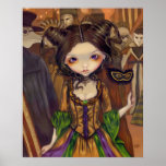 At the Masquerade Ball gothic mardi gras Art Print