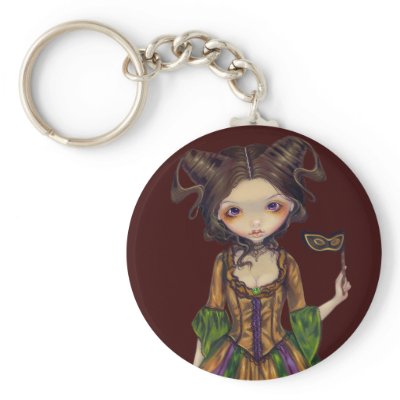 "At the Masquerade Ball" Keychain by strangeling
