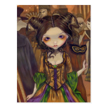 "At the Masquerade Ball" Postcard
