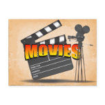 At The Movies Vintage Postcard