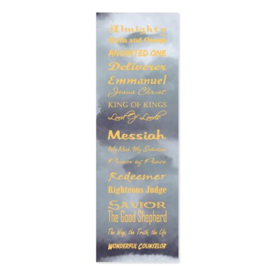 at the name of Jesus... Bookmark Business Card Template by courtjester