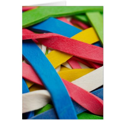 At The Office Rubber Band Stuff Greeting Card by Suzettas