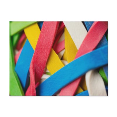 At The Office Rubber Band Stuff Post Card by Suzettas