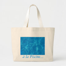 at the pool ... canvas bags