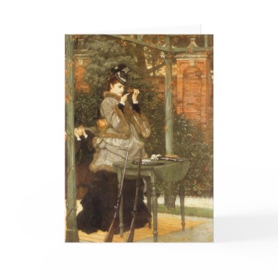 At the Rifle Range by James Tissot Cards by MasterpieceCafe