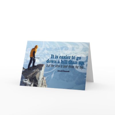 At The Top inspirational greeting note card by LifeArtHouse