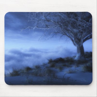 At World's Edge (Winter) Mousepad by digitalblasphemy