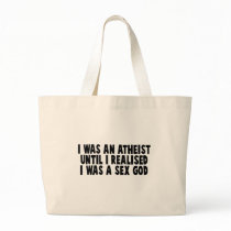 Atheism humour tote bag