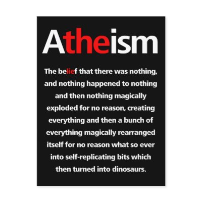 Atheism is a Lie Post Card by DiscoverBG
