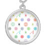 Atheism Monogram (bright on white) Necklaces