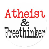 Atheist and Freethinker Round Sticker