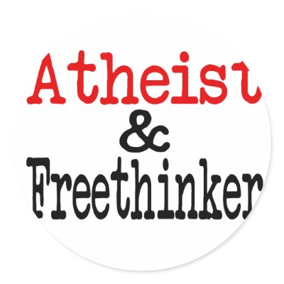 Atheist and Freethinker Round Sticker by EllesPlanet