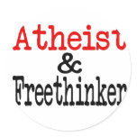 Atheist and Freethinker stickers