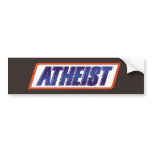 Atheist Atheism Parody bumper stickers
