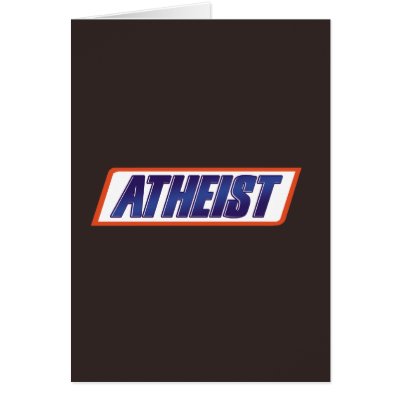 Atheist Atheism Parody Card by Freethinkers