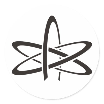 Atheist Atom Sticker by briman232
