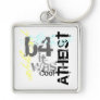 ATHEIST b4 it was coo Keychain (White)