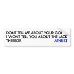 Atheist Bumper Sticker