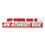 ATHEIST BUS bumper stickers