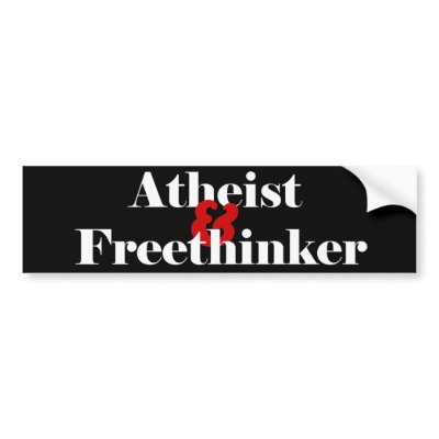 Atheist & Freethinker Bumper Sticker by Freethinkers