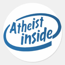 Atheist Inside Round Stickers