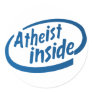 Atheist Inside Round Stickers