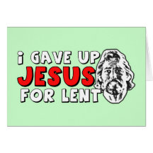 Atheist lent greeting cards