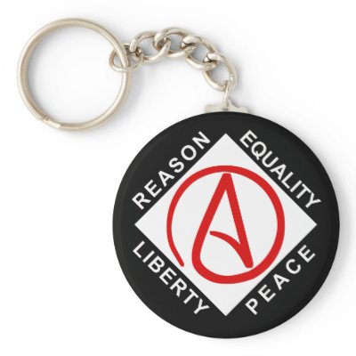 Atheist logo keychain by Godless_Monsters