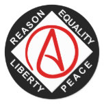 Atheist logo stickers