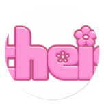 Atheist Pink Logo Stickers
